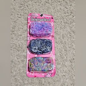 New! Bejeweled 2000 Latex Multicolor Ponyholders for Girls Womens Teens Hair